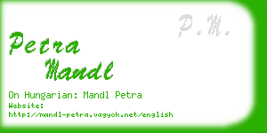 petra mandl business card